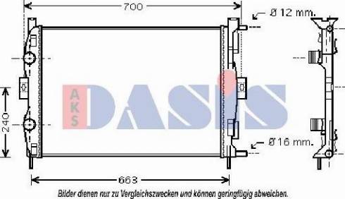 AKS Dasis 182013N - Радіатор, охолодження двигуна autozip.com.ua