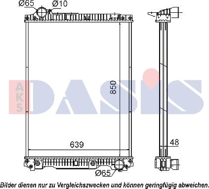 AKS Dasis 130080S - Радіатор, охолодження двигуна autozip.com.ua