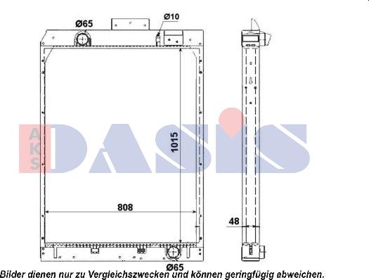 AKS Dasis 130036N - Радіатор, охолодження двигуна autozip.com.ua