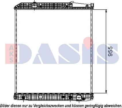 AKS Dasis 132100S - Радіатор, охолодження двигуна autozip.com.ua