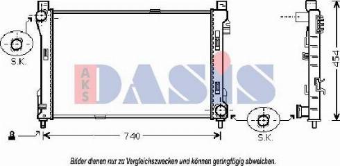 AKS Dasis 121980N - Радіатор, охолодження двигуна autozip.com.ua