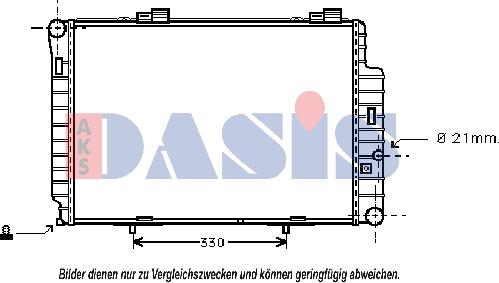 AKS Dasis 122040N - Радіатор, охолодження двигуна autozip.com.ua