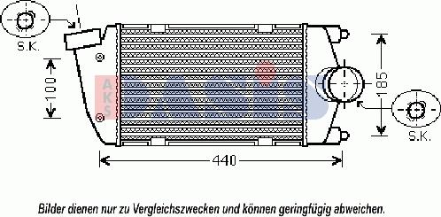 AKS Dasis 177004N - Интеркулер autozip.com.ua
