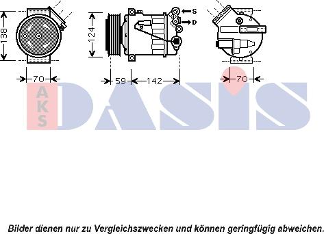 AKS Dasis 850393N - Компресор, кондиціонер autozip.com.ua