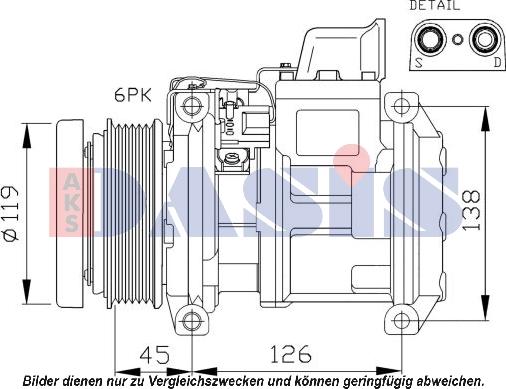 AKS Dasis 851444N - Компресор, кондиціонер autozip.com.ua