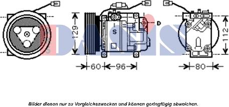 AKS Dasis 851438N - Компресор, кондиціонер autozip.com.ua
