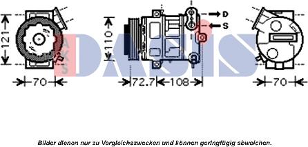 AKS Dasis 851555N - Компресор, кондиціонер autozip.com.ua