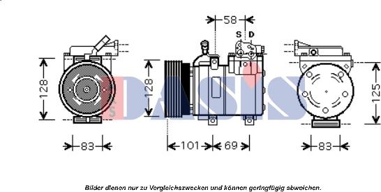 AKS Dasis 851671N - Компресор, кондиціонер autozip.com.ua