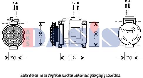 AKS Dasis 851008N - Компресор, кондиціонер autozip.com.ua