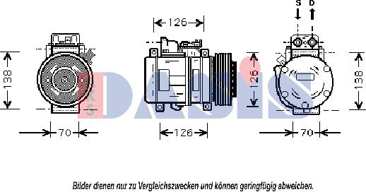 AKS Dasis 851032N - Компресор, кондиціонер autozip.com.ua