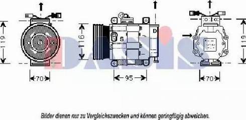 AKS Dasis 851021N - Компресор, кондиціонер autozip.com.ua