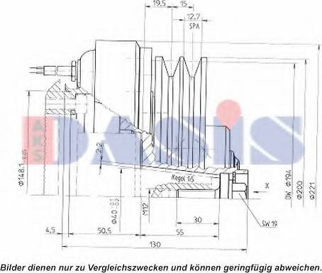 AKS Dasis 851138N - Електромагнітне зчеплення, компресор autozip.com.ua