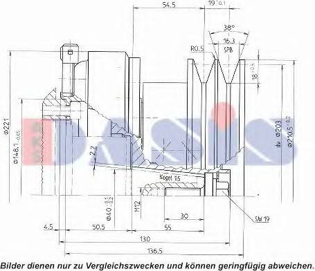 AKS Dasis 851172N - Електромагнітне зчеплення, компресор autozip.com.ua