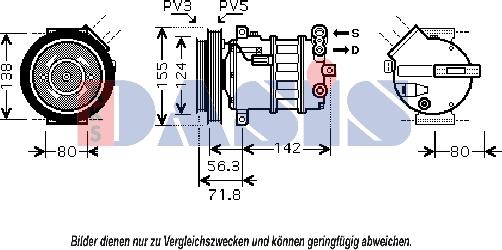 AKS Dasis 851800N - Компресор, кондиціонер autozip.com.ua