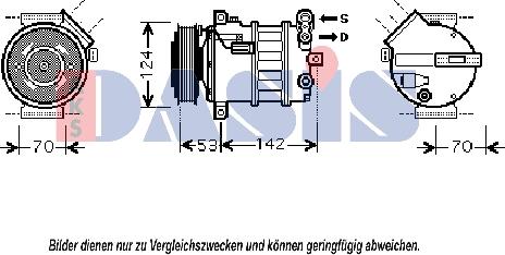 AKS Dasis 851885N - Компресор, кондиціонер autozip.com.ua