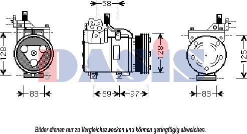 AKS Dasis 851391N - Компресор, кондиціонер autozip.com.ua