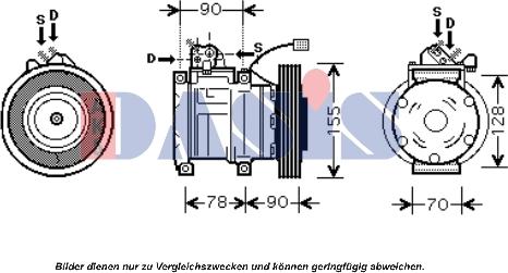 AKS Dasis 851389N - Компресор, кондиціонер autozip.com.ua