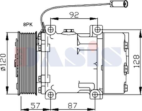 AKS Dasis 852446N - Компресор, кондиціонер autozip.com.ua