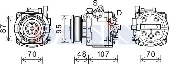 AKS Dasis 852871N - Компресор, кондиціонер autozip.com.ua