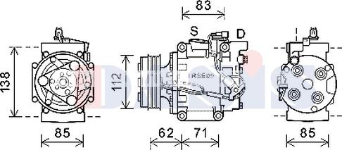 AKS Dasis 852782N - Компресор, кондиціонер autozip.com.ua