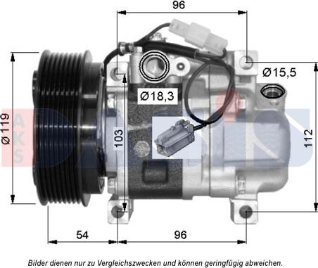 AKS Dasis 852776N - Компресор, кондиціонер autozip.com.ua