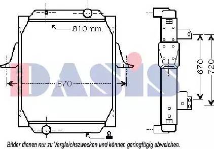 AKS Dasis 390018N - Радіатор, охолодження двигуна autozip.com.ua