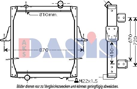 AKS Dasis 390034N - Радіатор, охолодження двигуна autozip.com.ua