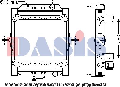 AKS Dasis 390032N - Радіатор, охолодження двигуна autozip.com.ua