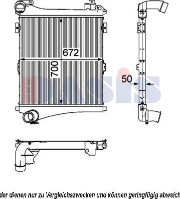 AKS Dasis 397018N - Интеркулер autozip.com.ua