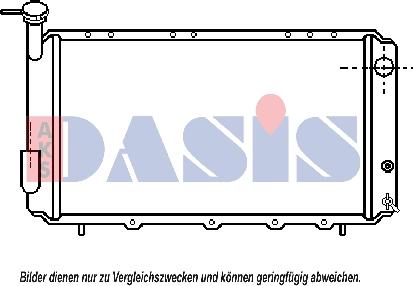 AKS Dasis 350012N - Радіатор, охолодження двигуна autozip.com.ua