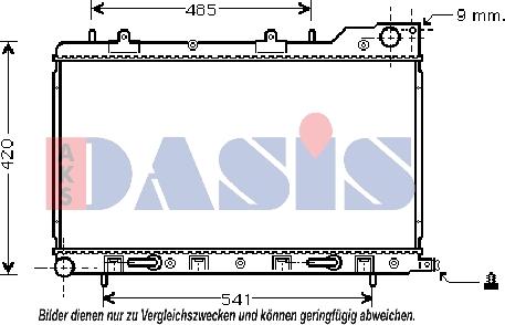 AKS Dasis 350024N - Радіатор, охолодження двигуна autozip.com.ua