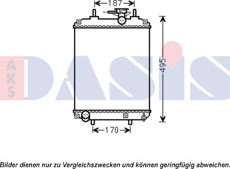 AKS Dasis 360028N - Радіатор, охолодження двигуна autozip.com.ua