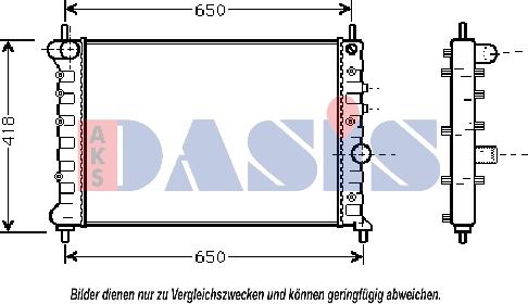 AKS Dasis 300003N - Радіатор, охолодження двигуна autozip.com.ua