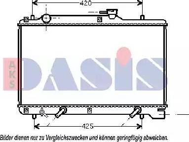 AKS Dasis 320014N - Радіатор, охолодження двигуна autozip.com.ua