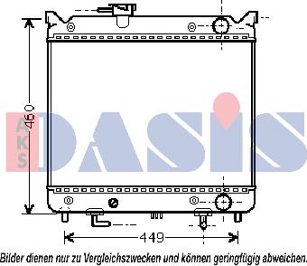 AKS Dasis 320022N - Радіатор, охолодження двигуна autozip.com.ua