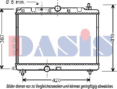 AKS Dasis 370410N - Радіатор, охолодження двигуна autozip.com.ua