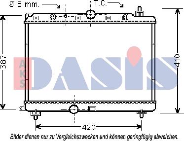 AKS Dasis 370005N - Радіатор, охолодження двигуна autozip.com.ua