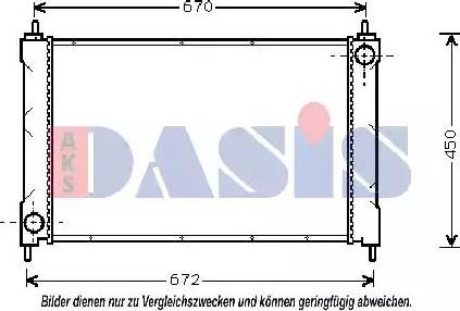 AKS Dasis 370024N - Радіатор, охолодження двигуна autozip.com.ua