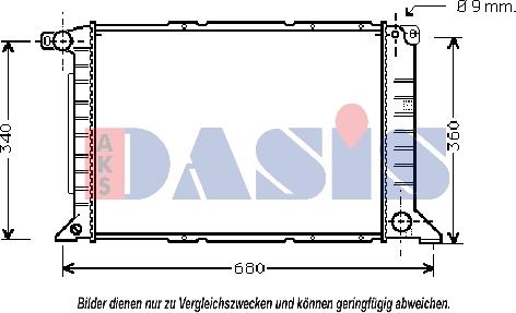 AKS Dasis 250360N - Радіатор, охолодження двигуна autozip.com.ua