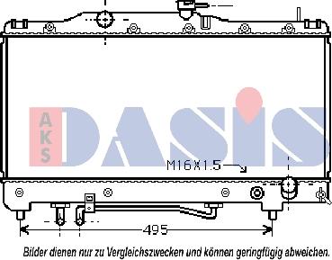 AKS Dasis 210510N - Радіатор, охолодження двигуна autozip.com.ua