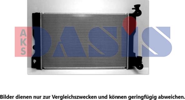 AKS Dasis 210038N - Радіатор, охолодження двигуна autozip.com.ua
