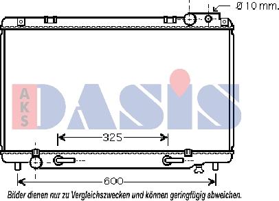 AKS Dasis 210199N - Радіатор, охолодження двигуна autozip.com.ua