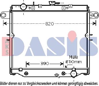 AKS Dasis 210118N - Радіатор, охолодження двигуна autozip.com.ua