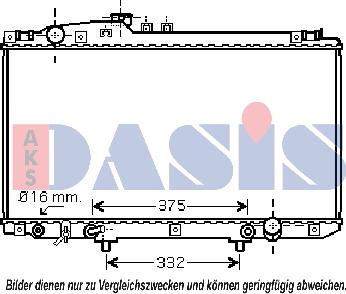 AKS Dasis 210127N - Радіатор, охолодження двигуна autozip.com.ua