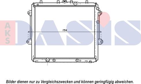 AKS Dasis 210242N - Радіатор, охолодження двигуна autozip.com.ua