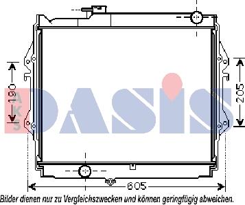 AKS Dasis 210208N - Радіатор, охолодження двигуна autozip.com.ua