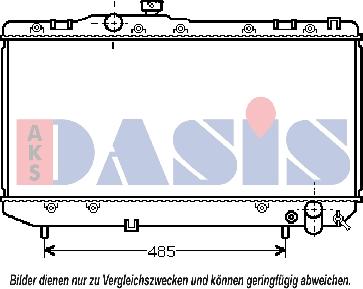 AKS Dasis 211580N - Радіатор, охолодження двигуна autozip.com.ua