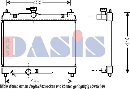 AKS Dasis 211700N - Радіатор, охолодження двигуна autozip.com.ua