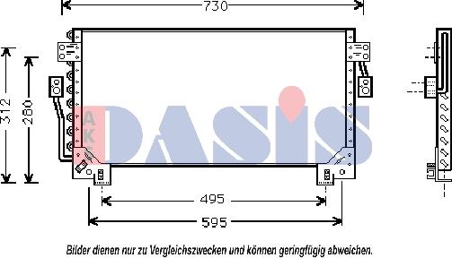AKS Dasis 212006N - Конденсатор, кондиціонер autozip.com.ua