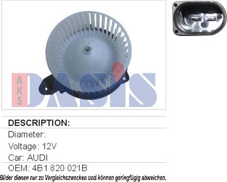 AKS Dasis 740166N - Вентилятор салону autozip.com.ua